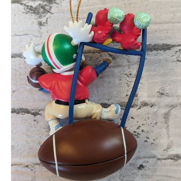 All Star Santa Football Moose - Christmas Ornament - Picture 3 of 7